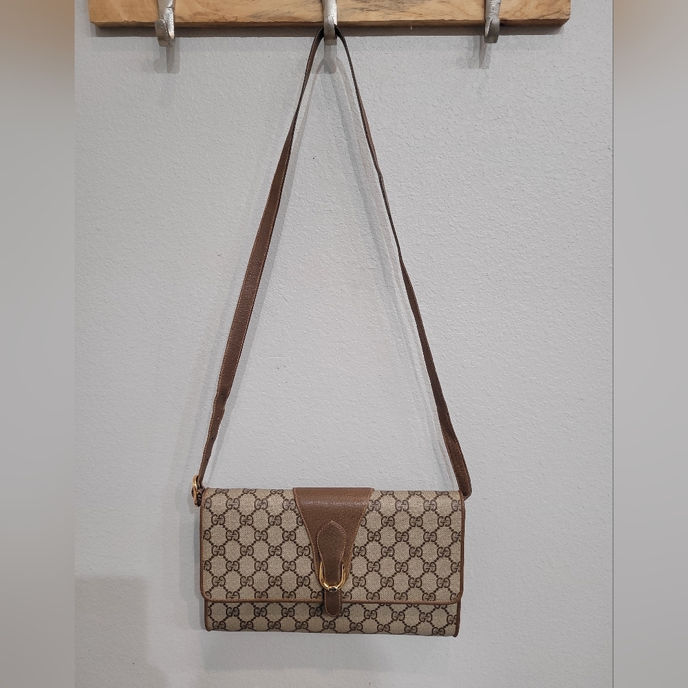 GUCCI Crosbody Bag, Clutch, Two Ways, Vintage, Prestige Condition - Picture 14 of 16